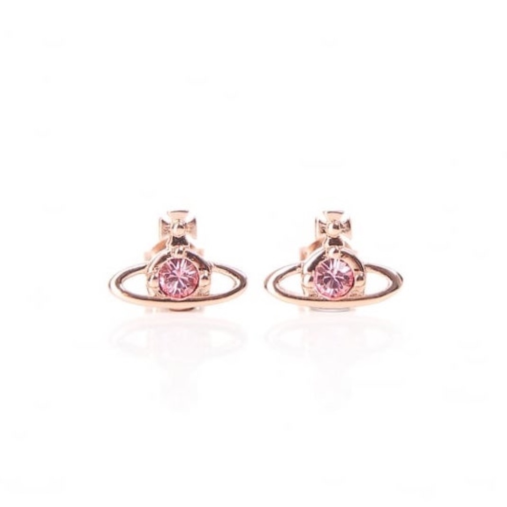 Vivienne Westwood Nano Solitaire Rose Gold Studs